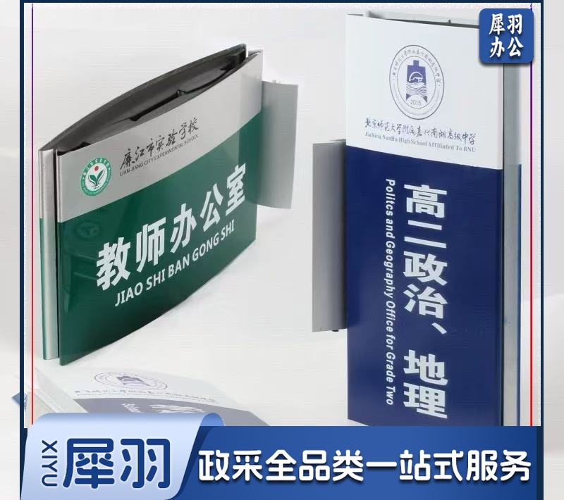 铝合金烤漆门牌（立式双面）