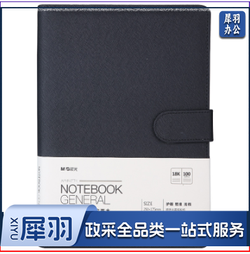 晨光(M&G)APYF4T74 B5/18K 100张黑色活页笔记本 会议记录本按扣皮面本