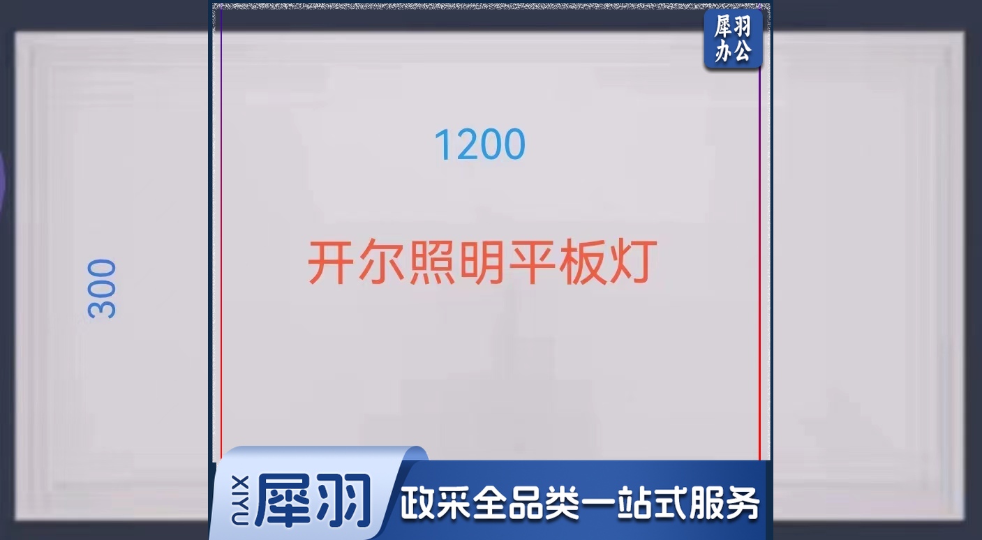 开尔  LED平板灯 办公教室商场照明面板灯 300*1200 (十个一组，单组起售)