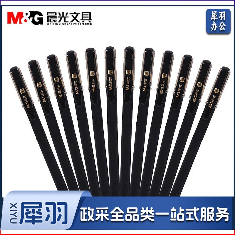 晨光（M&G）AGP17204 孔庙祈福全针管磨砂中性笔 0.5mm 碳素黑