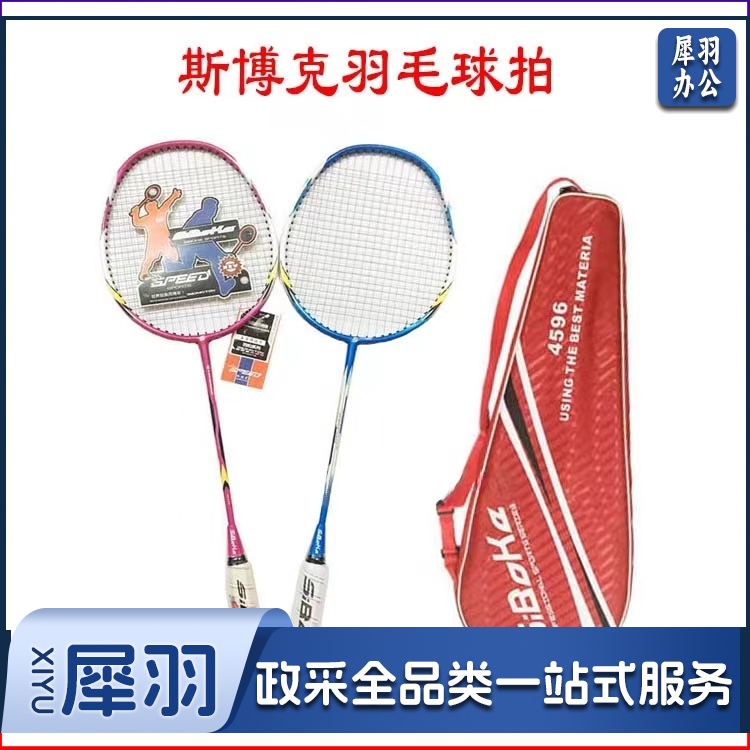 斯博克4596碳铝一体羽毛球拍 成人中小学生娱乐训练用对拍
