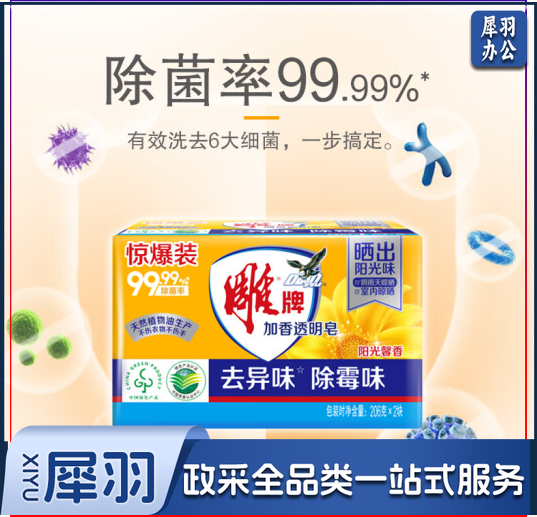 雕牌 除菌加香透明皂/洗衣皂/肥皂206g DBJ202302271457061