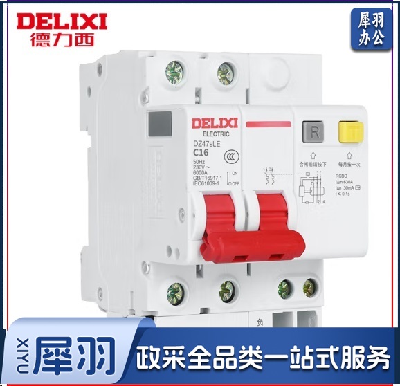 德力西漏电保护断路器C16 2P