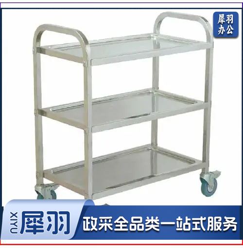 特加厚不锈钢大号餐车三层推车收餐车送餐车酒店餐厅酒水车移动收碗车