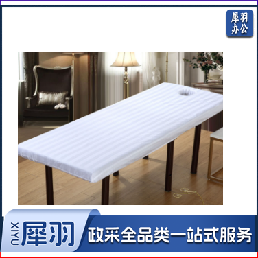 全棉白色床罩床单开洞 美容院足浴按摩推拿带孔松紧床笠 加密加厚白色床笠 60cmx180cm 床笠