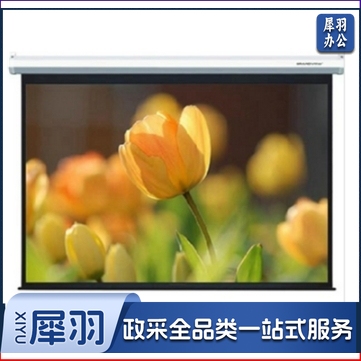 红叶 120寸 4:3 电动遥控 投影幕布 2.4*1.8 白色