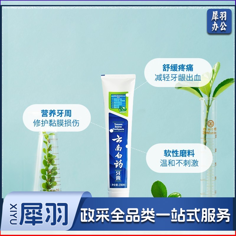 云南白药牙膏 薄荷清爽型 多规格 减轻牙龈出血 疼痛 清新口气 多规格 白药牙膏 劲爽薄荷香 牙膏 230克