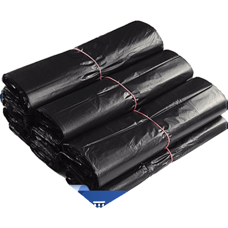 黑色平口垃圾袋家用加厚45cm*50cm加厚款100个