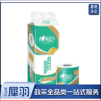 心相印（Mind Act Upon Mind）空芯卷纸绿色4层180克10卷装