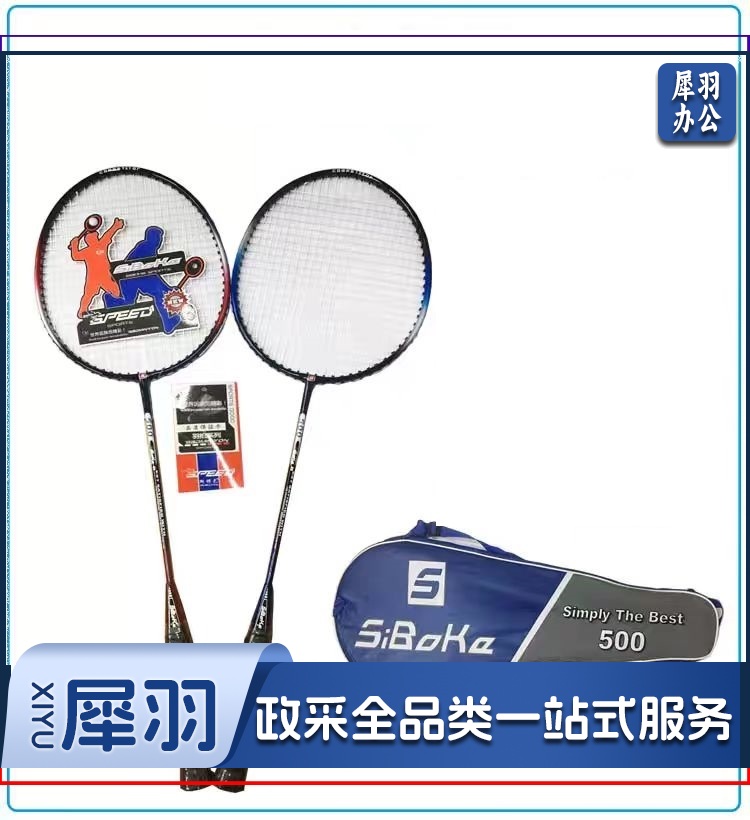 斯博克500铁合金 羽毛球拍 一对装成人中小学生娱乐训练用球拍