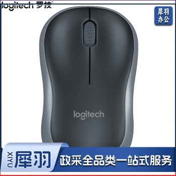 罗技(Logitech) M185 无线鼠标 电池款10米覆盖即插即用无线鼠标 黑色