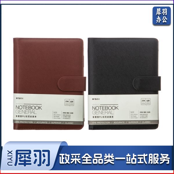 晨光APYF5T74 25k普惠PU活页皮面本100页 颜色随机