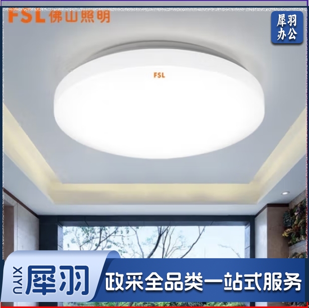 佛山（FSL）24W全白 LED吸顶灯铂月系列灯罩直径320mm