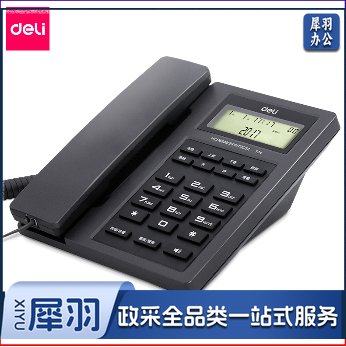 得力0774电话机(金属灰)