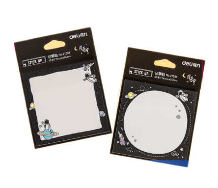 得力(deli)21559可爱创意造型便利贴 学生办公笔记贴记事贴即时贴 1包 颜色随机