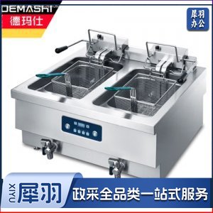 德玛仕 DEMASHI NTT10-2E 电炸炉 商用 小吃油炸锅油炸机 油条薯条炸串机 重型台式 双槽