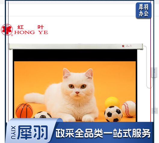 红叶投影幕100英寸16:9电动幕布  DBJ202302070937463
