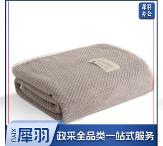 毛毯毛巾被 夏凉被子薄空调被小毯子婴儿毯单人盖毯夏季午睡毯办公室 100*150cm 浅灰色