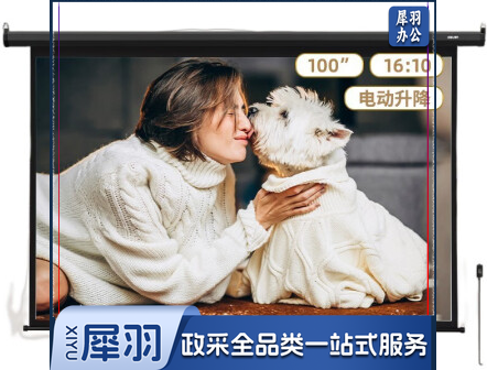 得力50442电动遥控投影幕(100英寸16:10)(黑色)