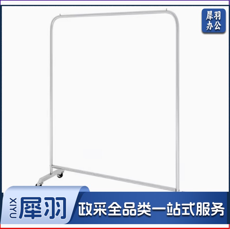 不锈钢服装展示架落地衣架带移动轮 长*高120cm*165cm