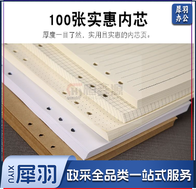 A5活页纸 可替换内芯 学习笔记本活页内芯