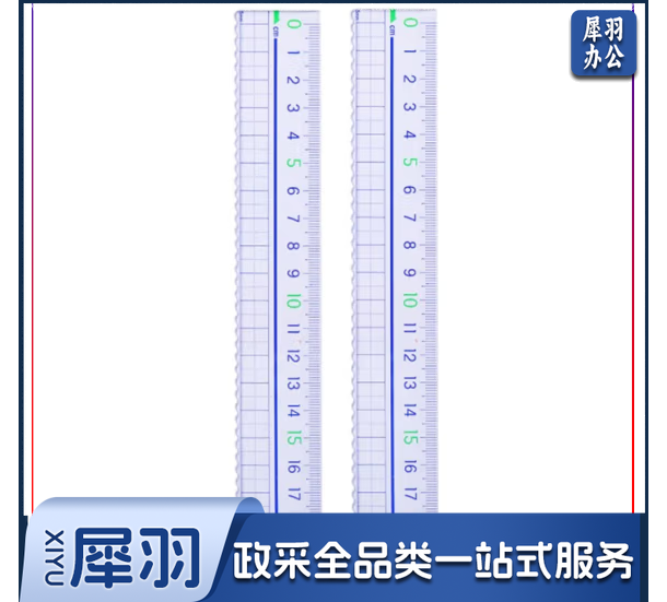 晨光文具亚克力直尺小学生学习文具15cm直尺波浪线测量绘图直尺 20cm【单把装】ARL96223