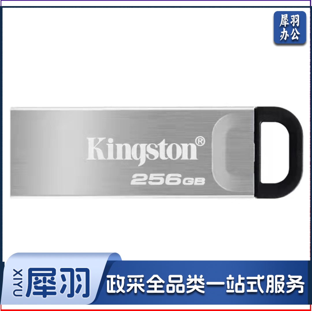 金士顿(Kingston)256GB USB 3.2 Gen 1 U盘 DTKN 金属外壳 读速200MB/s