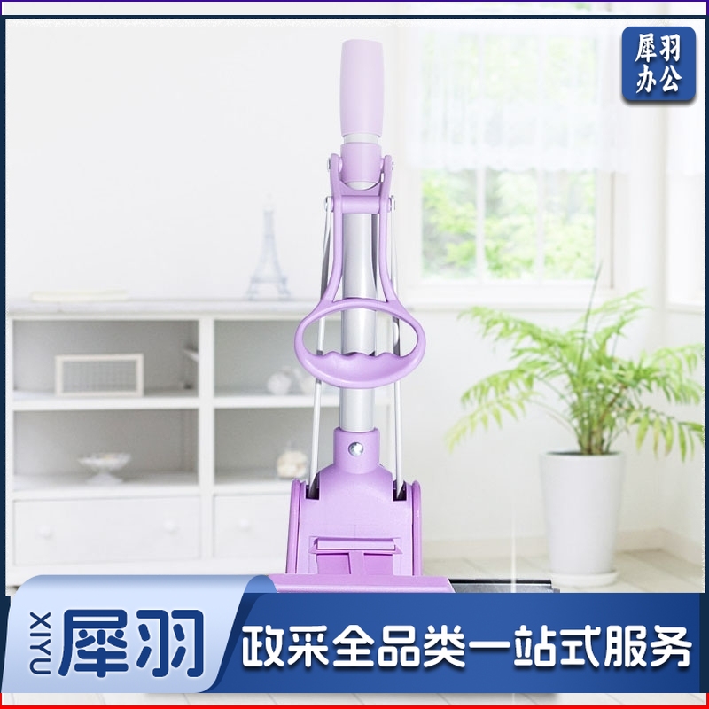 妙洁 胶棉拖把 吸水海绵自带清洁刷 送原装替换头 共2个拖把头