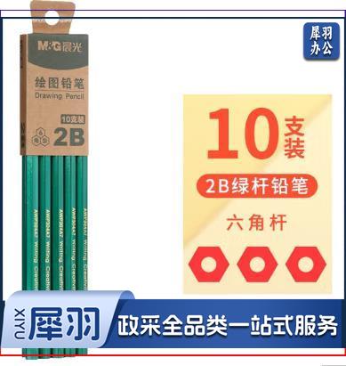 晨光(M&G)笔考试小学生学生专用涂卡笔答题卡2B素描笔绘画笔 10支装【AWP304A7铅笔/10支】