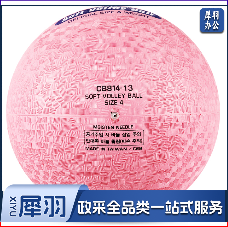 世达/star CB814-13粉色儿童训练气排球 中学生排球 粉色、蓝色气排球 4号球橡胶气排球（直径200-210mm，重量：140-160g）