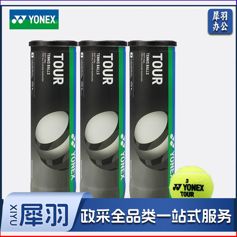 尤尼克斯(YONEX) 网球专业高弹力耐打训练比赛用球 TB-TR4 yy运动训练公开赛用球胶罐