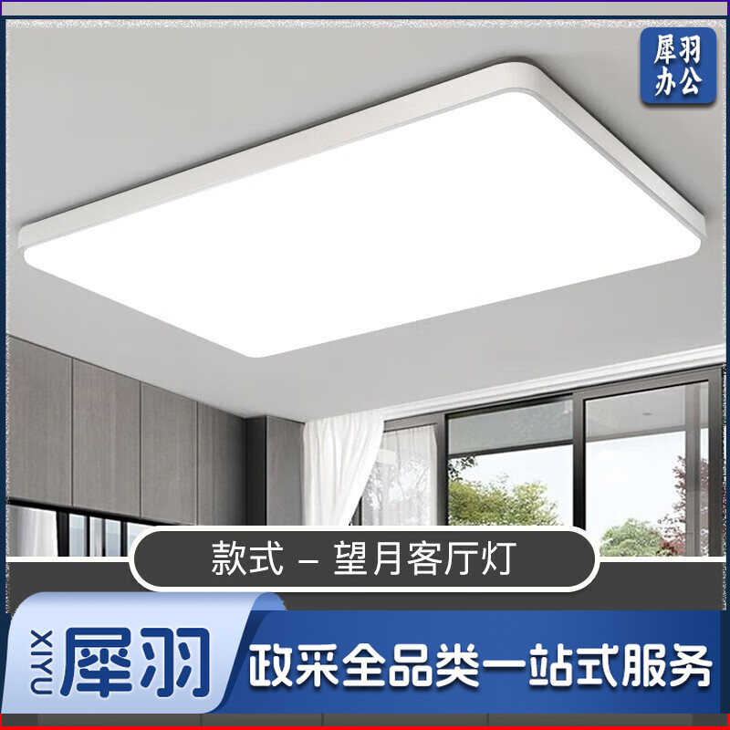 TCL照明客厅灯led吸顶灯简约客厅大灯餐厅卧室全屋三室两厅灯具套餐 特蕙96瓦三色80*50cm适20-25平