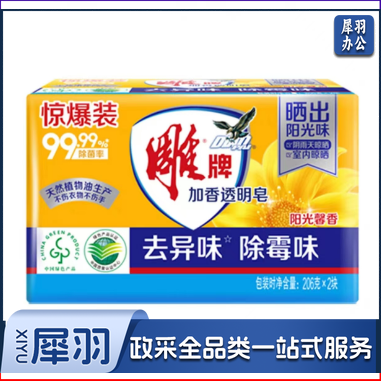 雕牌 加香透明皂206g*2块洗衣皂去污渍除菌去异味不伤手家庭装肥皂
