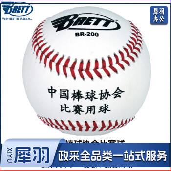 BRETT/布瑞特棒球垒球职业比赛用球软硬式实心9号手工 BR-200 1个