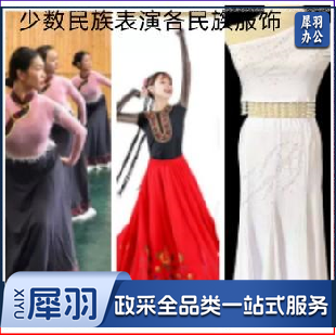 少数民族表演各民族服饰