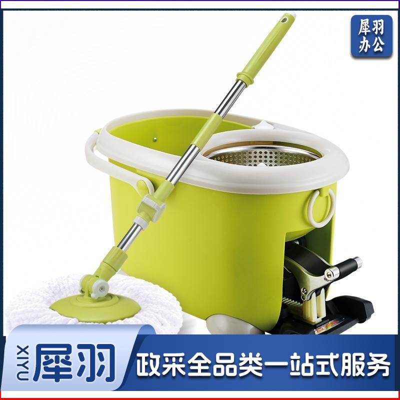 大卫四驱动旋转拖把桶拖布好神拖拓扑地拖墩布免手洗清洁工具 干湿两用小净士S7 1杆2头