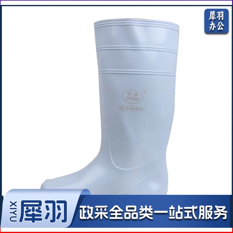 白色雨鞋 雨靴 防水防滑雨靴