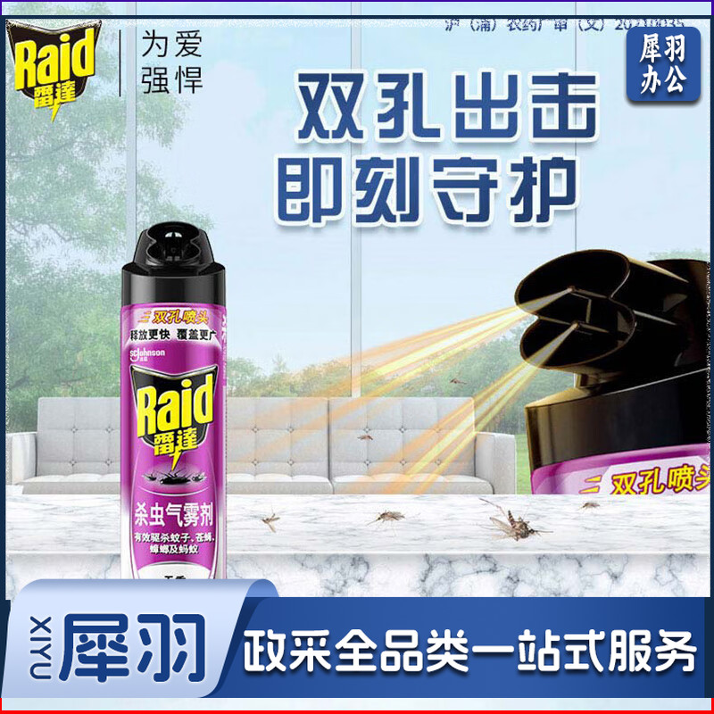 雷达（Raid） 杀虫剂喷雾灭蚊喷雾 600ml（无香型）杀虫剂家用灭蟑螂