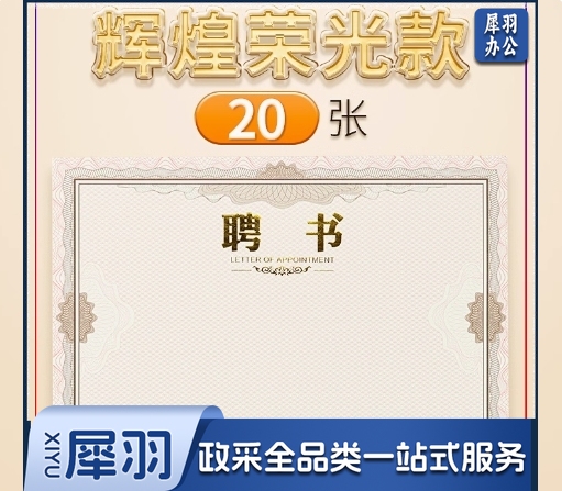 聘书内页内芯高档加厚空白6k 20张