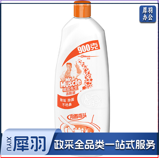 威猛先生（Mr Muscle）洁厕液柑橘清香 家用洁厕灵洁厕精厕所马桶清洁剂 900g*1瓶