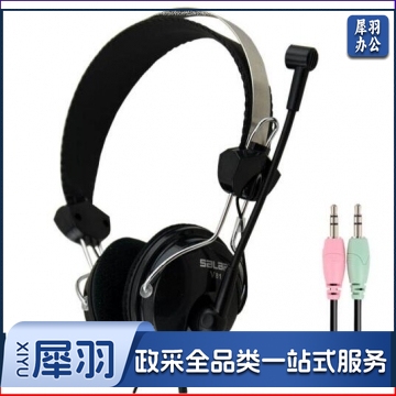 声籁 V81耳机头戴式耳麦 台式电脑耳机 黑色 带长麦克风 PJ.871