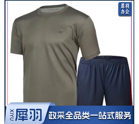 训练服 体能服套装 体能作训户外运动圆领 夏季速干透气带标志舒适弹力陆墨绿体能服短袖T恤短裤训练服