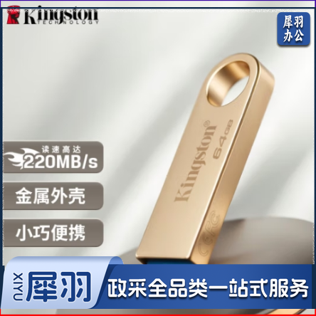 金士顿(Kingston)256GB USB3.2 Gen 1 U盘 DTSE9G3 大容量金属U盘 读速高达220MB/s