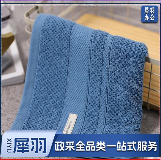 洁丽雅(Grace)新疆棉毛巾 鲁道夫纯棉抗菌毛巾 34×76cm 柔润吸水洁面巾擦脸亲肤洗脸巾 115g/单条装 蓝色 TJRRSFYJD01301555481863