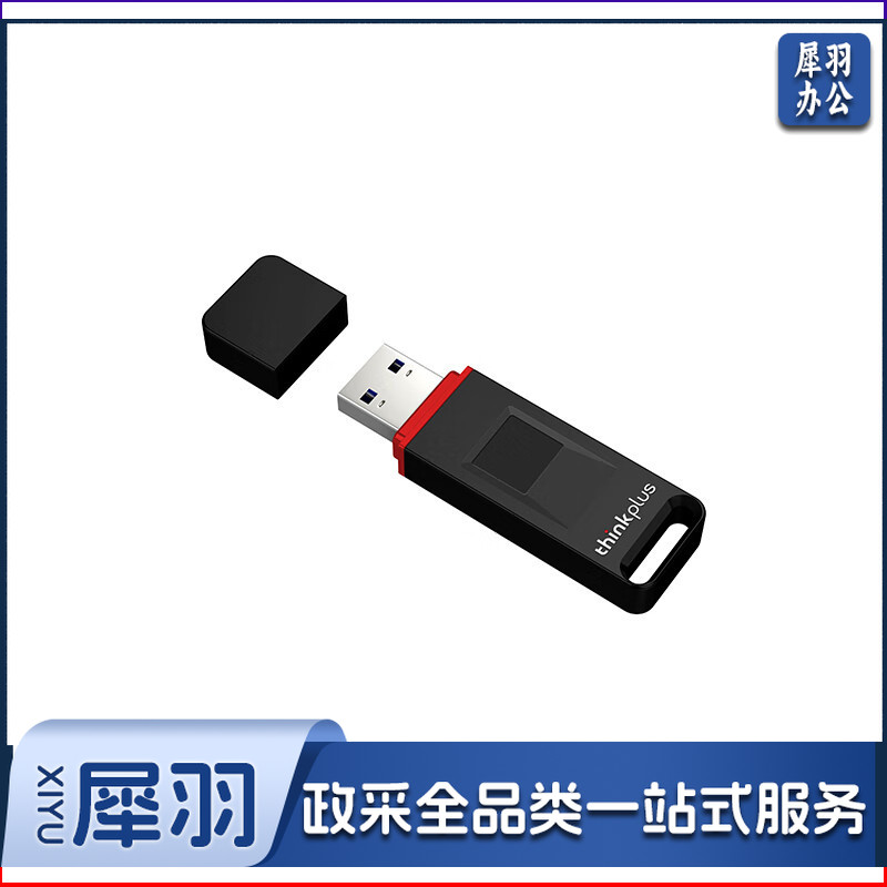 ThinkPlus联想 32GB USB3.2指纹加密U盘 FU200系列 防泄密商务学习办公优盘