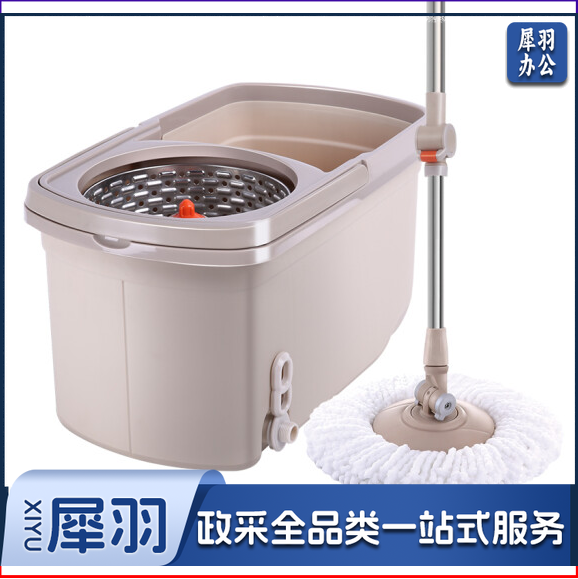 大卫 D6旋转拖把桶甩干拖布桶双驱动免手洗(1杆4头)