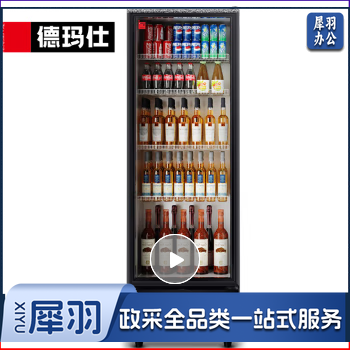 德玛仕 DEMASHI LG-360ZH1  保鲜柜 展示柜冷藏冰柜单门立式商用 便利店超市啤酒饮料水果保鲜陈列柜