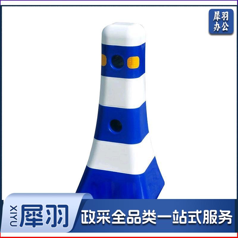 蓝白塑料隔离墩红白小水马围栏护栏道路分流反光警示防撞桶 蓝白隔离墩D