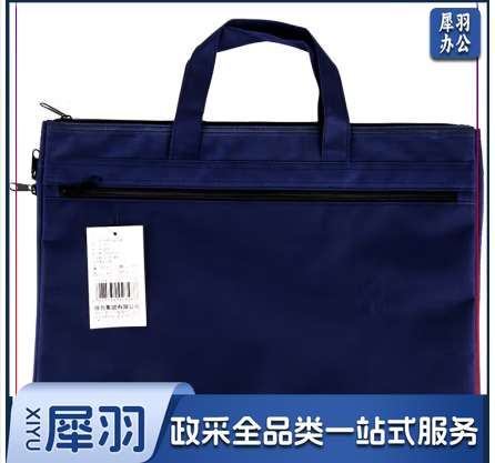 得力(deli)帆布手提袋文件袋档案袋男女商务公文包公文袋 办公用品 5500(蓝色)