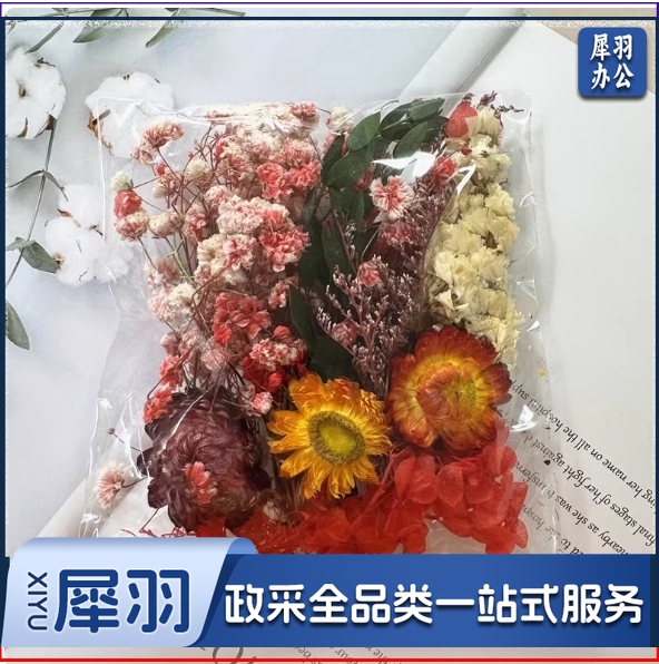混装干花DIY手工蜡烛石膏真花风干永生花多色系活动材料包相框团  红色红色系